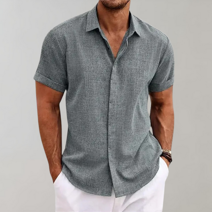Plain Polo Shirt for Men - Dante-Gray-S-Nora Luxe