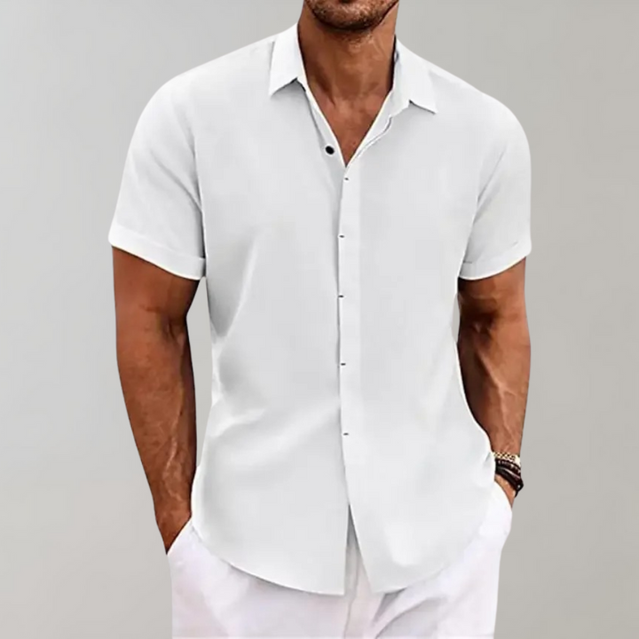 Plain Polo Shirt for Men - Dante-White-S-Nora Luxe