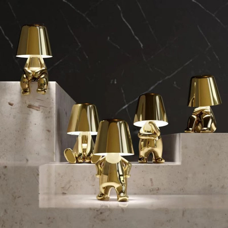 Playful Dimmable Table Lamp - LumoPals-Gold-Complete Set-Nora Luxe
