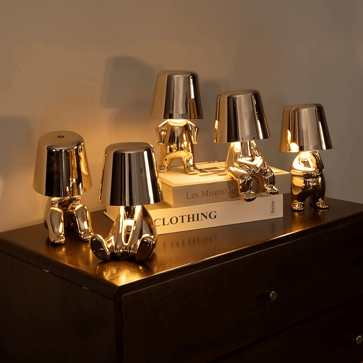 Playful Dimmable Table Lamp - LumoPals-Gold-Dreaming-Nora Luxe
