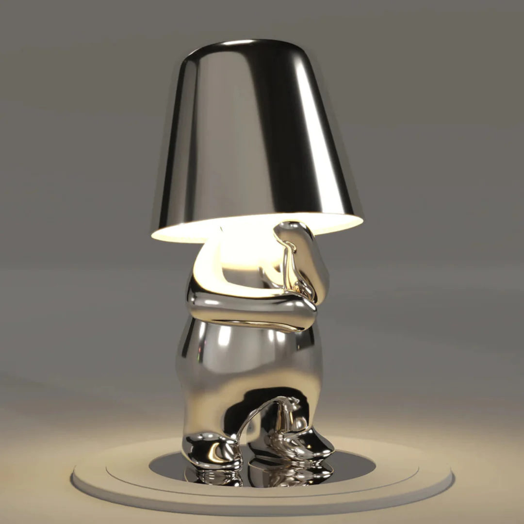 Playful Dimmable Table Lamp - LumoPals-Silver-Thinking-Nora Luxe