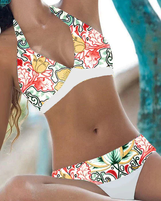 Playful Flower Bikini – Sienna-Green-S-Nora Luxe