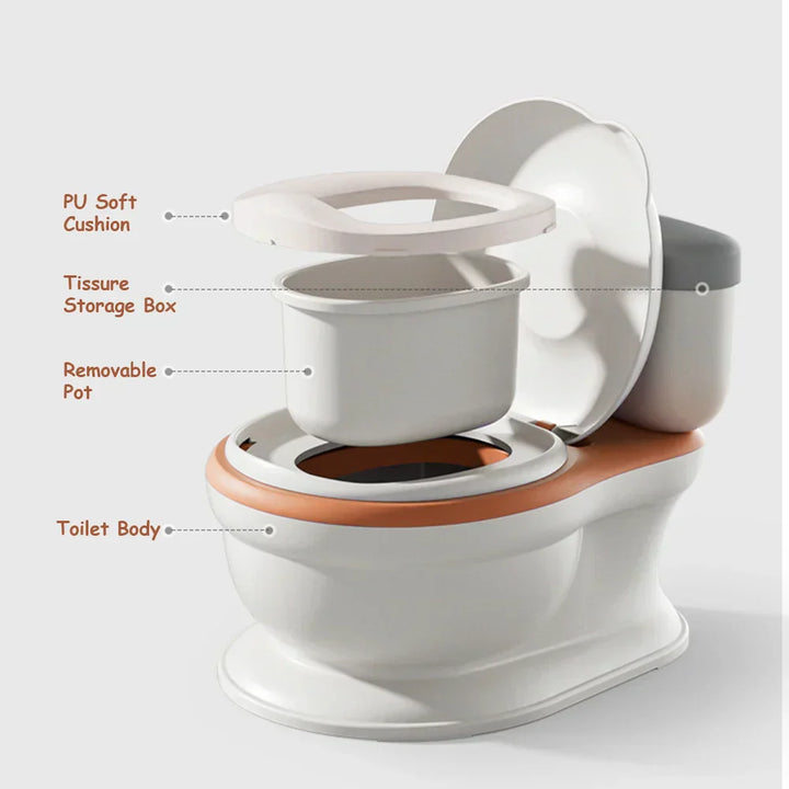 Playful Potty Training with Comfort and Fun - PottyPal-Brown-Nora Luxe