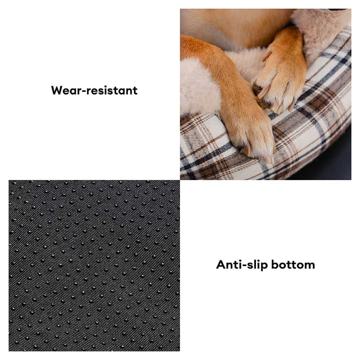 Plush Car Seat for Pets – RideSafe CozySeat-Khaki-Single-Nora Luxe