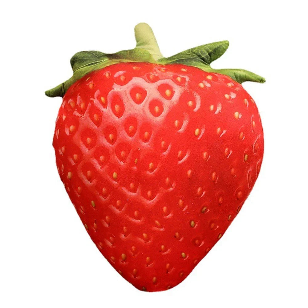 Plush Fruit Cushion - CuddleFruit-Strawberry-Nora Luxe