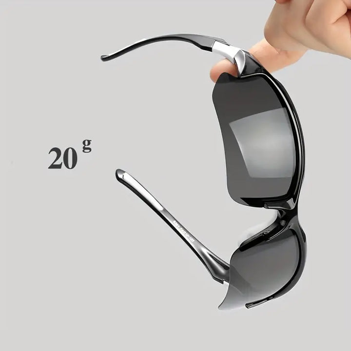 Polarised Sports Sunglasses - AdventureVision-Black and White-Nora Luxe