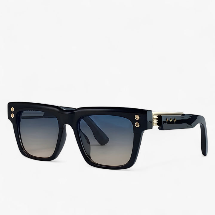 Polarised Steampunk Sunglasses – Axior-Black Dark Blue-Nora Luxe