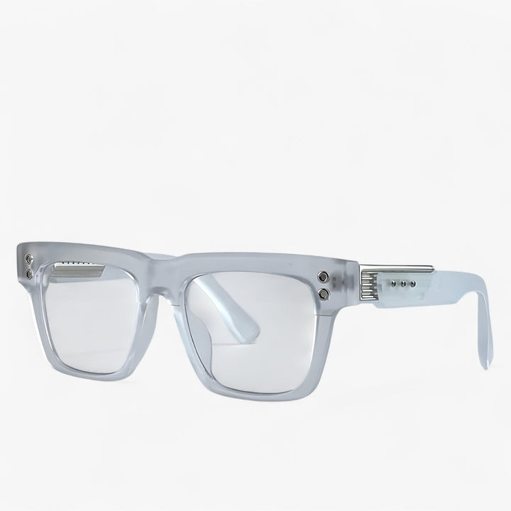Polarised Steampunk Sunglasses – Axior-Transparent White-Nora Luxe