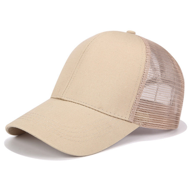 Ponytail Cap with Extra Opening – SkyShield-Khaki-Nora Luxe
