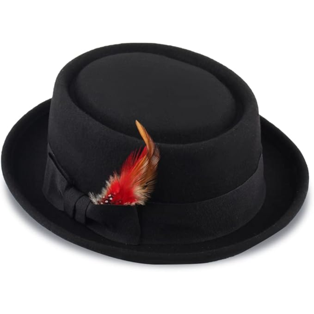 Pork Pie Wool Felt Fedora Hat - Evan-M-Nora Luxe