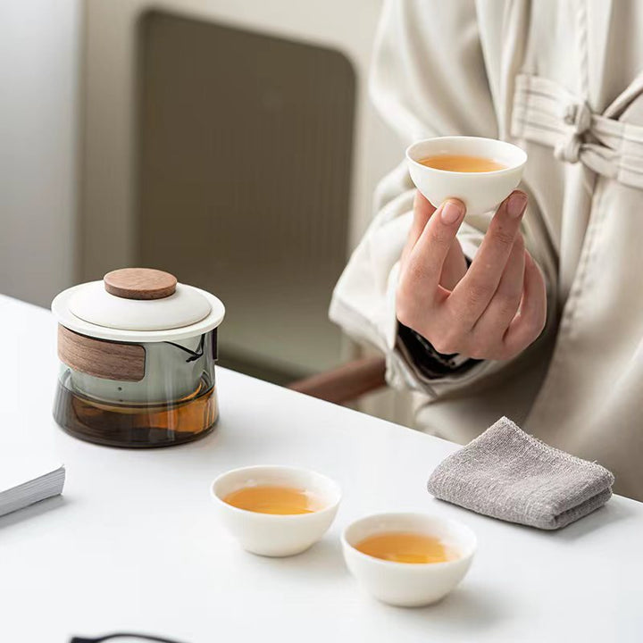 Portable and Stylish Tea Set - SipMate-Black-Nora Luxe
