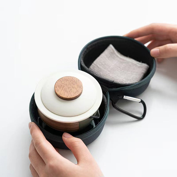 Portable and Stylish Tea Set - SipMate-Black-Nora Luxe