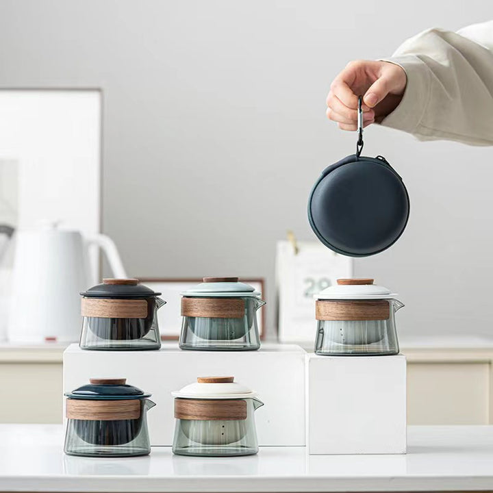 Portable and Stylish Tea Set - SipMate-Black-Nora Luxe