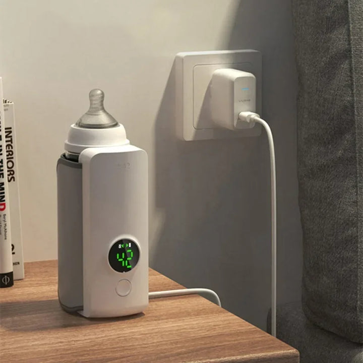 Portable Baby Bottle Warmer with Temperature Control - WarmEase-Nora Luxe