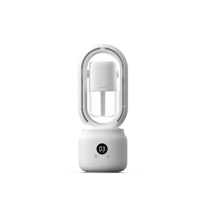 Portable Blade-less Fan with Humidifier - CoolMist-White-Nora Luxe