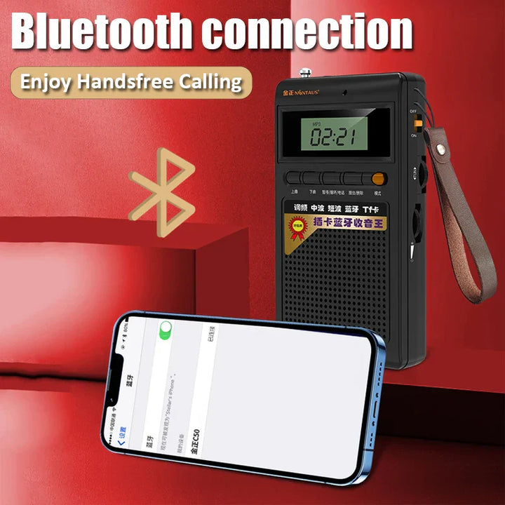 Portable Bluetooth Radio and MP3 Player - SoundPocket Mini-Gray-Nora Luxe