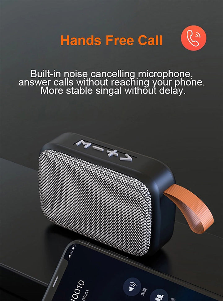 PORTABLE BLUETOOTH SPEAKER - 3D STEREO MUSIC PLAYER WITH HIFI SOUND-Black-Nora Luxe