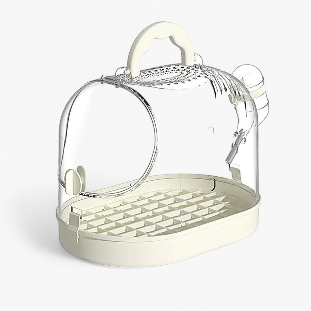 Portable Breathable Travel Cage for Small Pets – Elvi-White-The Livary