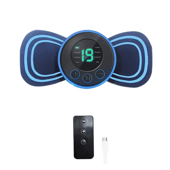 PORTABLE ELECTRIC MINI NECK MASSAGER WITH PAD & REMOTE CONTROL | INTELLIGENT MASSAGE DEVICE-With Remote Control-Nora Luxe