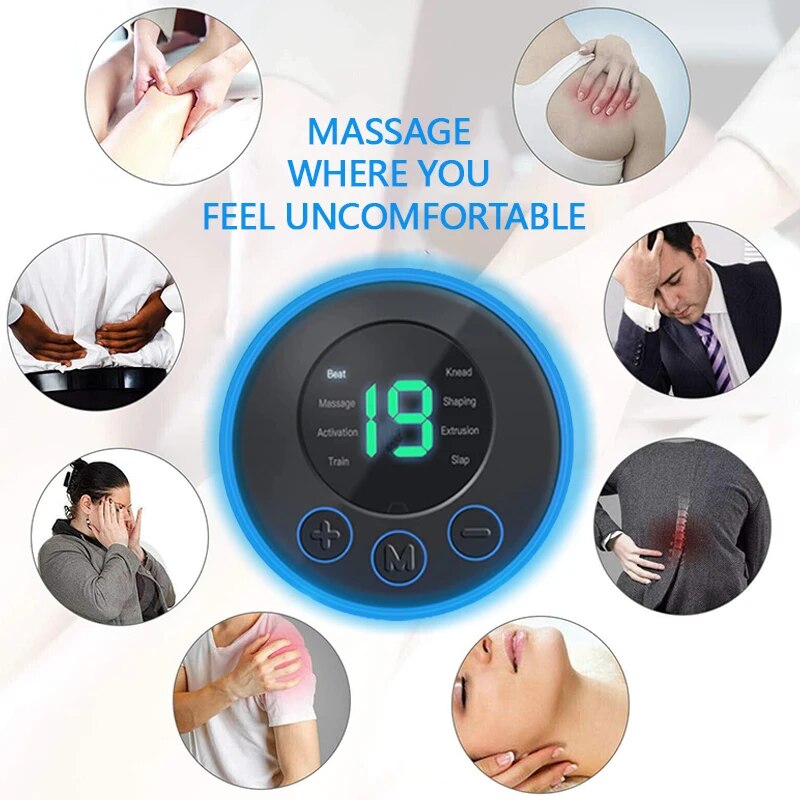 PORTABLE ELECTRIC MINI NECK MASSAGER WITH PAD & REMOTE CONTROL | INTELLIGENT MASSAGE DEVICE-With Remote Control-Nora Luxe