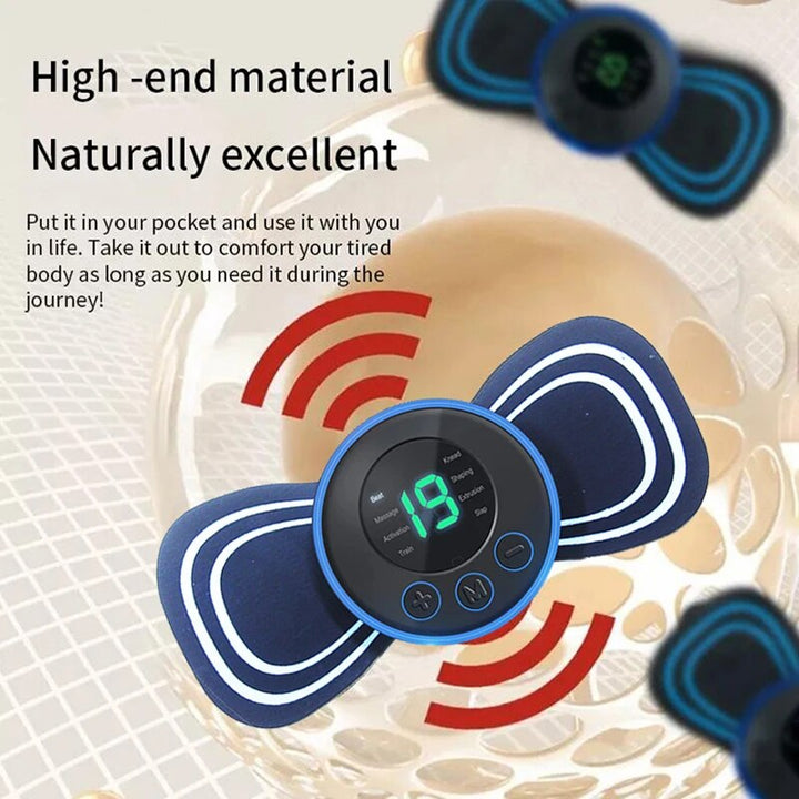 PORTABLE ELECTRIC MINI NECK MASSAGER WITH PAD & REMOTE CONTROL | INTELLIGENT MASSAGE DEVICE-With Remote Control-Nora Luxe
