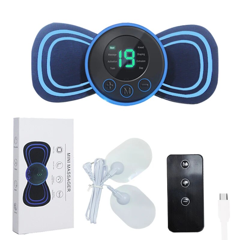 PORTABLE ELECTRIC MINI NECK MASSAGER WITH PAD & REMOTE CONTROL | INTELLIGENT MASSAGE DEVICE-With Remote Control-Nora Luxe