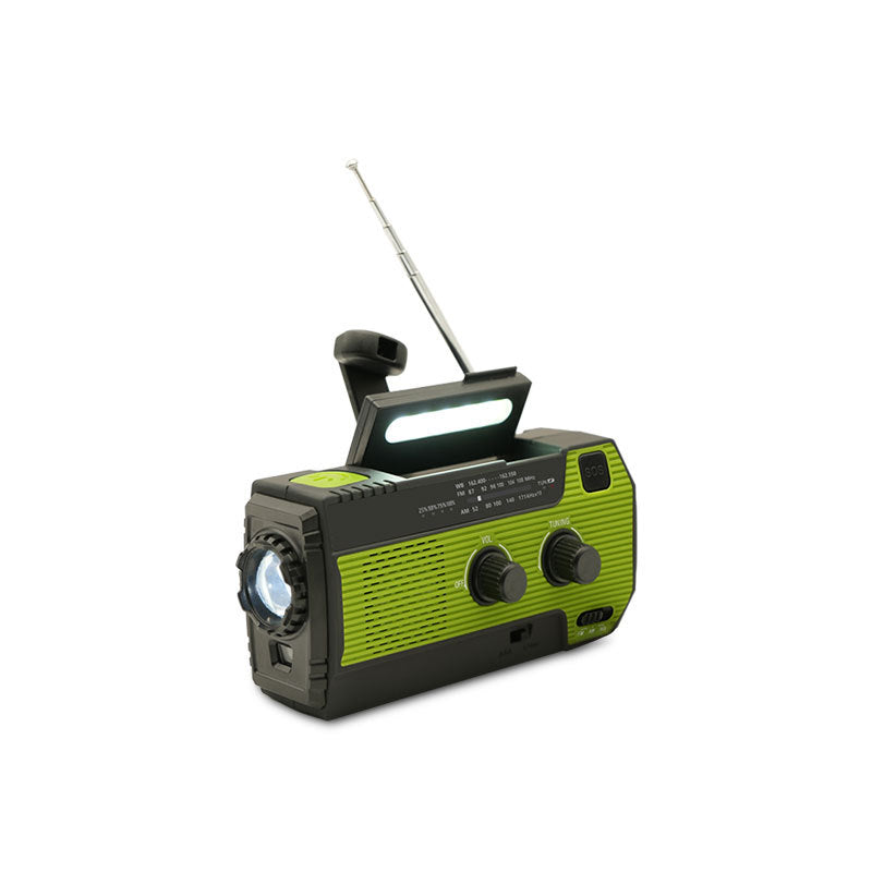 Portable Emergency Radio with Solar Power - PowerWave-Green-Nora Luxe
