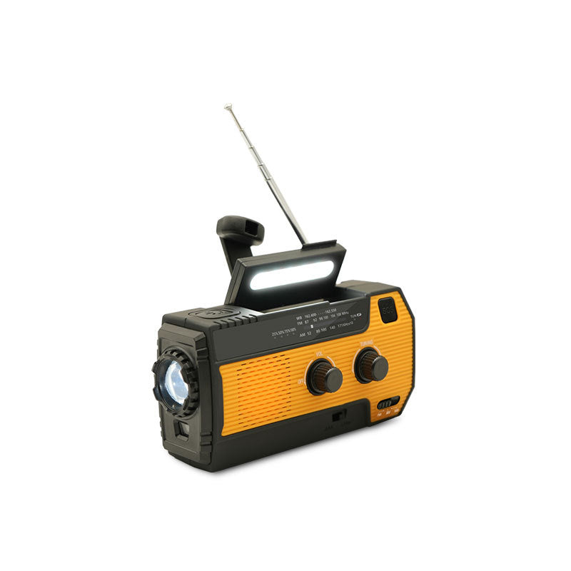 Portable Emergency Radio with Solar Power - PowerWave-Yellow-Nora Luxe