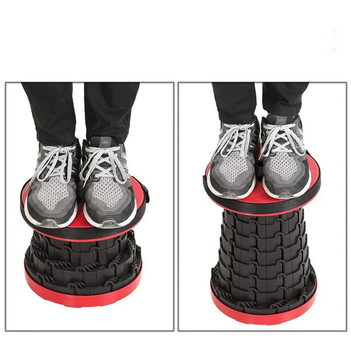 Portable Folding Stool - CompactGo-Red-Nora Luxe