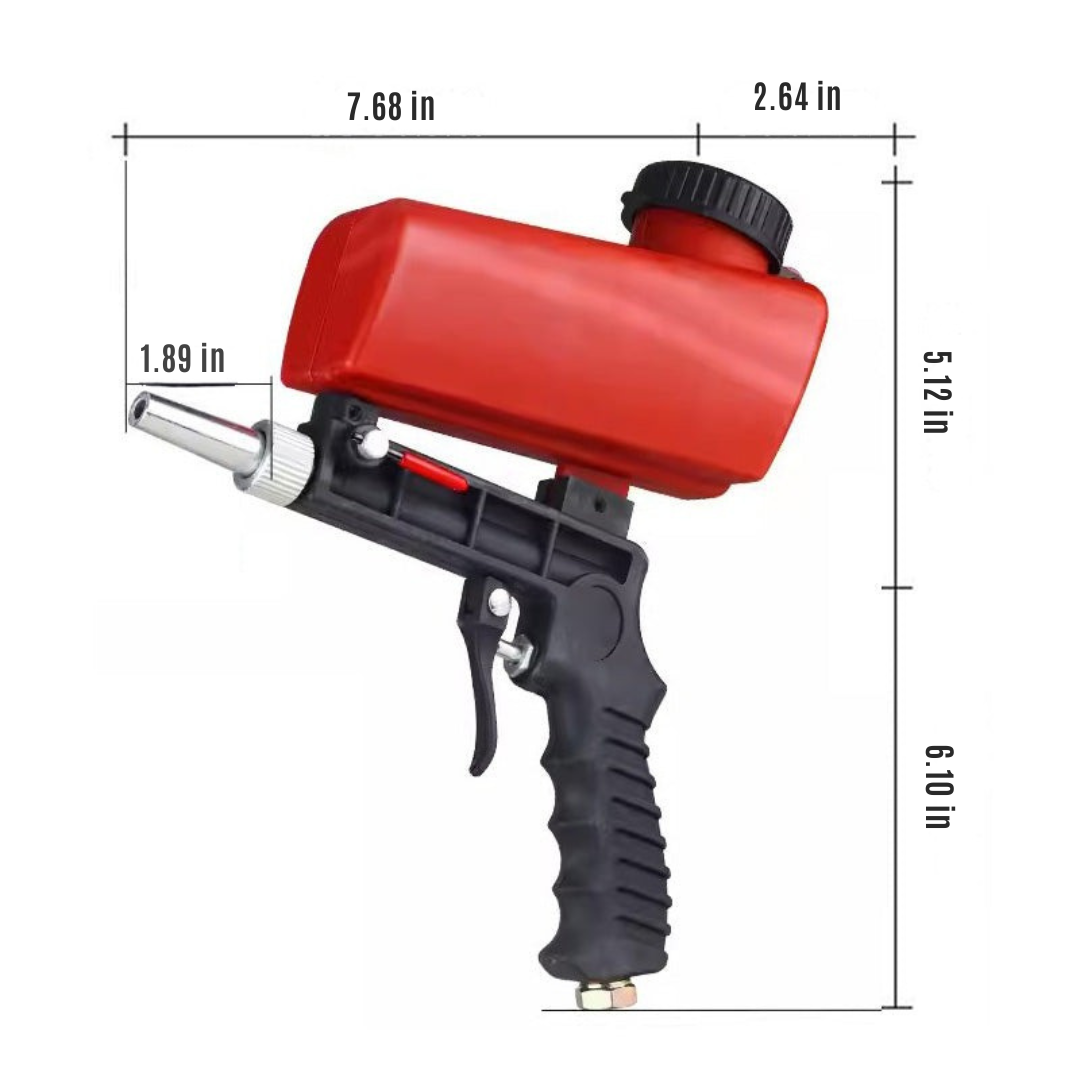 Portable handheld pneumatic sandblasting gun-Aluminium alloy sand blasting gun-Nora Luxe