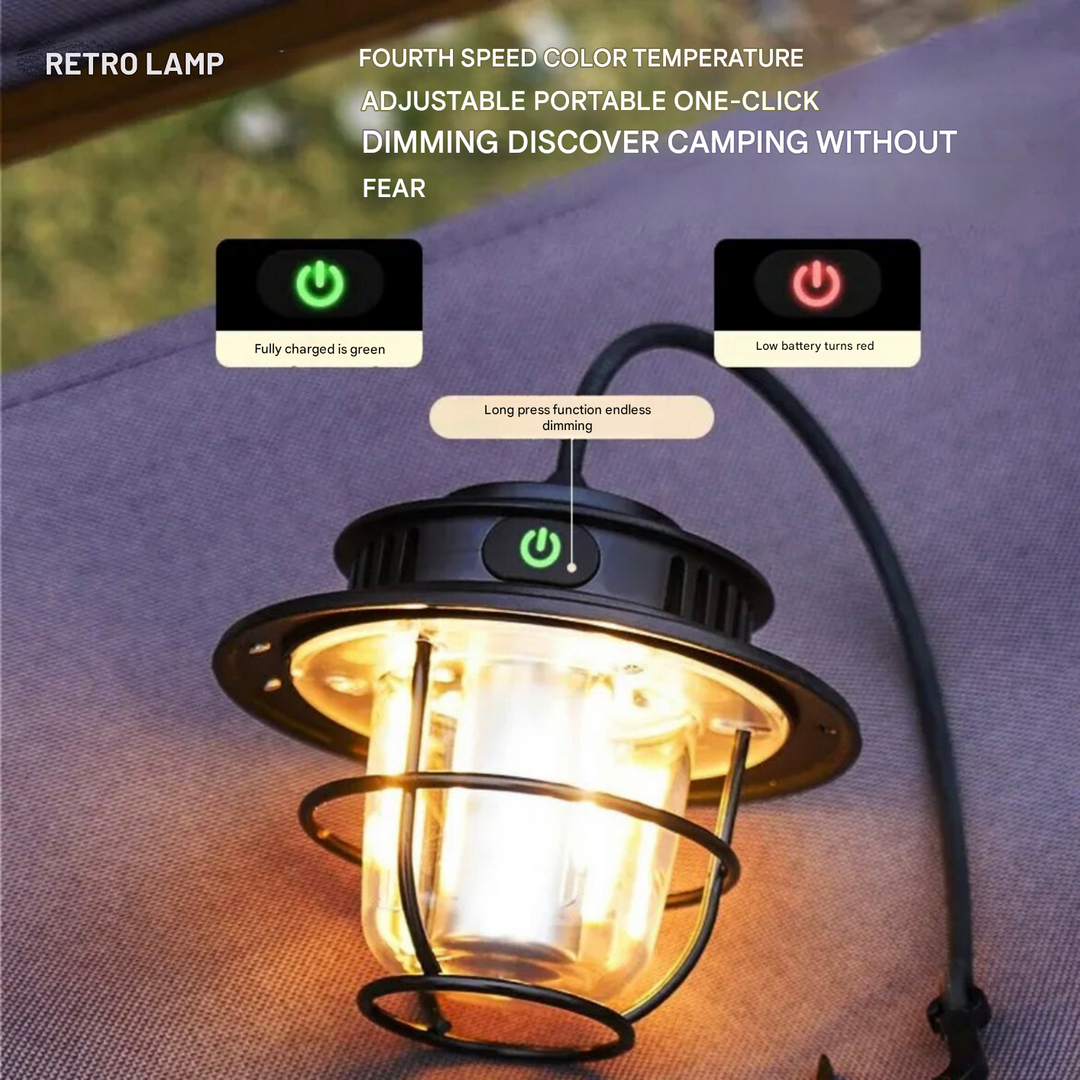 Portable LED Camping Lamp - VintaGlow-Nora Luxe