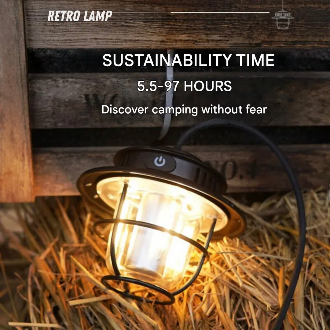 Portable LED Camping Lamp - VintaGlow-Nora Luxe