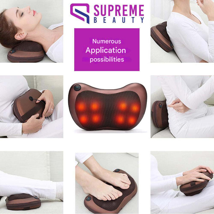 Portable Massage Cushion with Deep Shiatsu Massage - ThermoRelax Pro-Nora Luxe