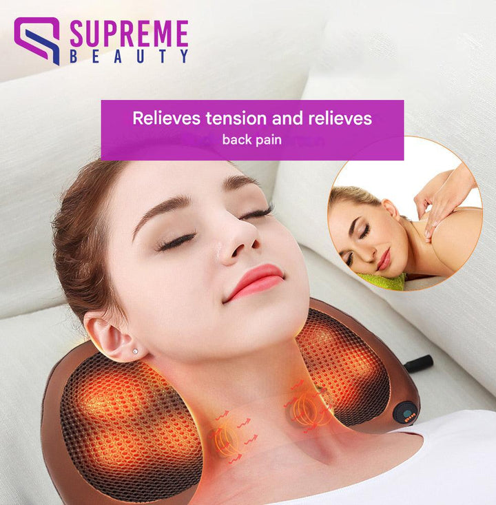 Portable Massage Cushion with Deep Shiatsu Massage - ThermoRelax Pro-Nora Luxe