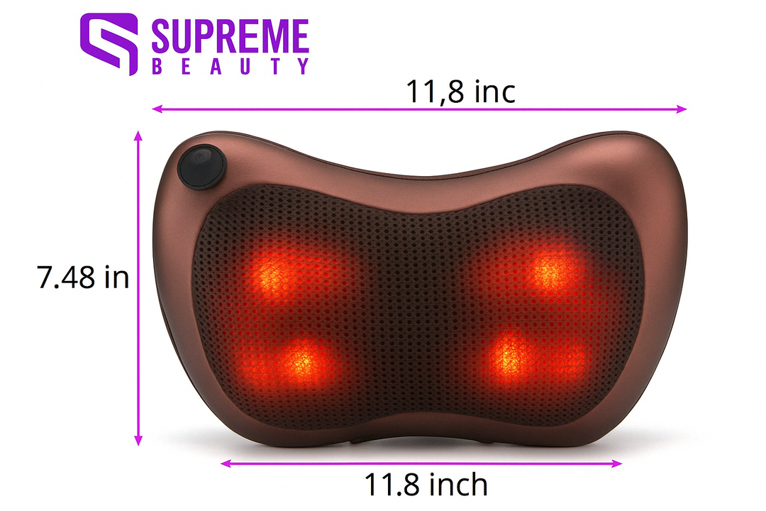 Portable Massage Cushion with Deep Shiatsu Massage - ThermoRelax Pro-Nora Luxe