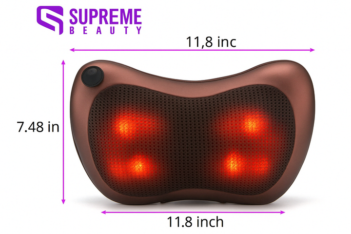 Portable Massage Cushion with Deep Shiatsu Massage - ThermoRelax Pro-Nora Luxe