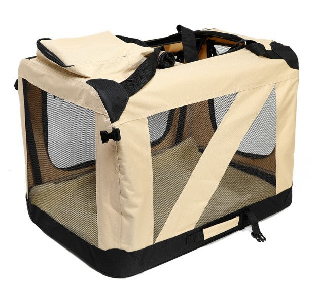 Portable Pet Bed - Nomad Pet Pod-Beige-S: 19.49 x 13.58 x 13.78 inches-Nora Luxe