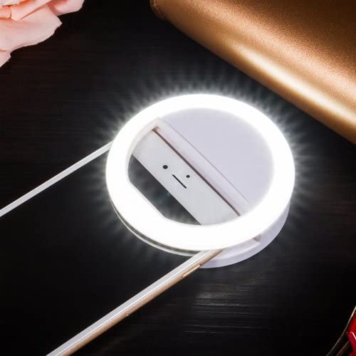 Portable Selfie Ring Light - GlowSnap-White-Nora Luxe
