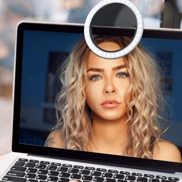 Portable Selfie Ring Light - GlowSnap-White-Nora Luxe
