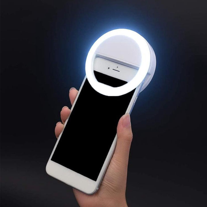 Portable Selfie Ring Light - GlowSnap-White-Nora Luxe