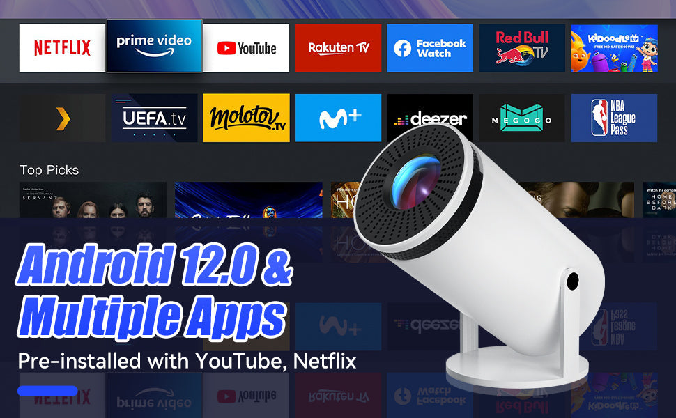 Portable Smart Projector - VisionCast 130X-Nora Luxe