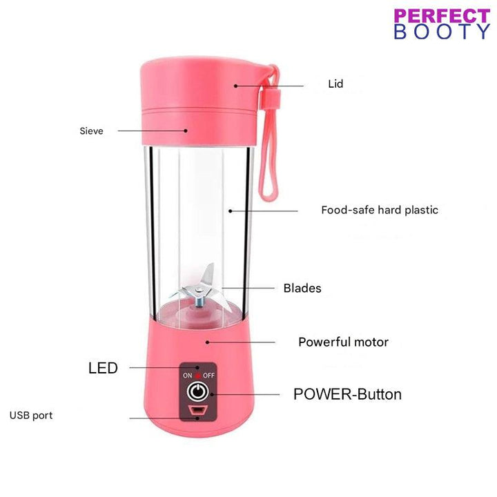 Portable Smoothie Maker with Drink Function - FreshBlend To-Go-Pink-Nora Luxe