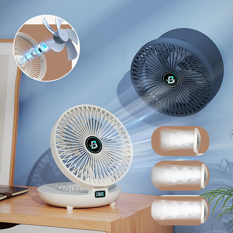 Portable Table Fan - AirFlowPro-White-Wireless-Nora Luxe