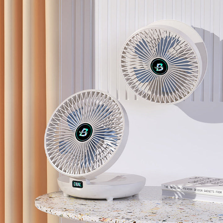 Portable Table Fan - AirFlowPro-White-Wireless-Nora Luxe