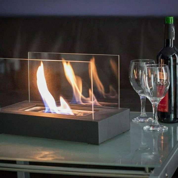 Portable Table Fireplace - LumaFlame-Black-Nora Luxe