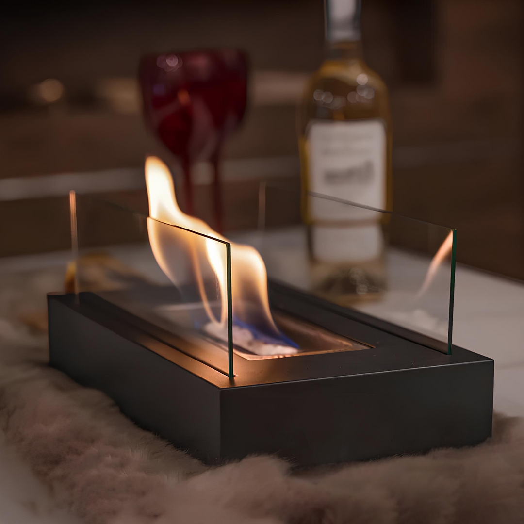 Portable Table Fireplace - LumaFlame-Black-Nora Luxe