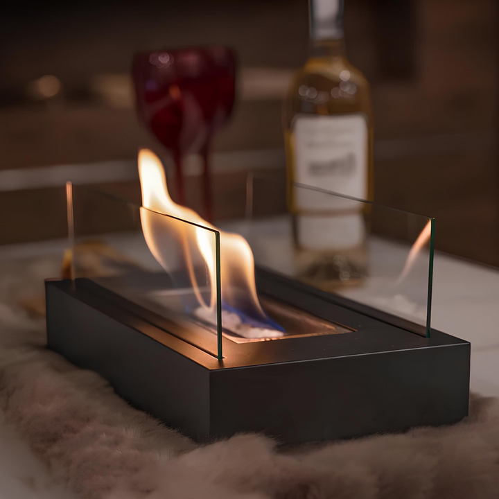 Portable Table Fireplace - LumaFlame-Black-Nora Luxe