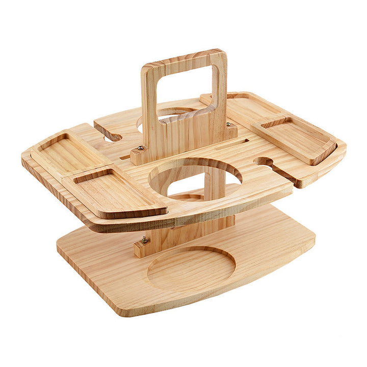 Portable Wooden Picnic Wine Table - WineNest-Nora Luxe