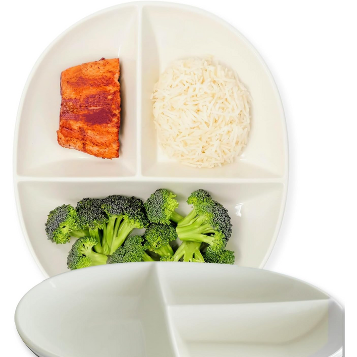 Portion Control Board for Diabetic & Bariatric Diet - Porcelain-2-Nora Luxe
