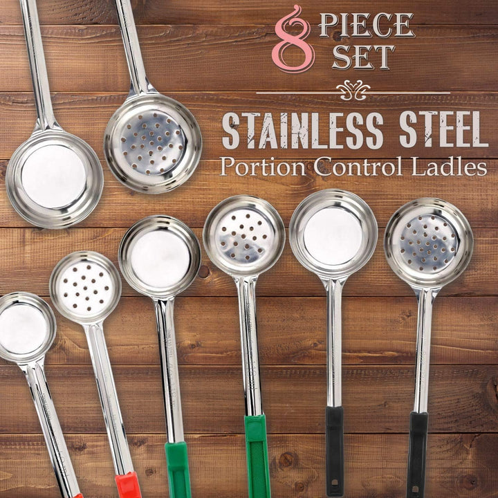 Portion Control Serving Spoons Set – 8-Piece Measuring Spoons-Nora Luxe